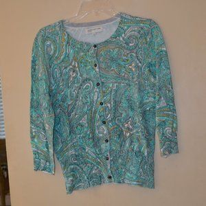 Jones New York Sport cardigan sweater - size M.